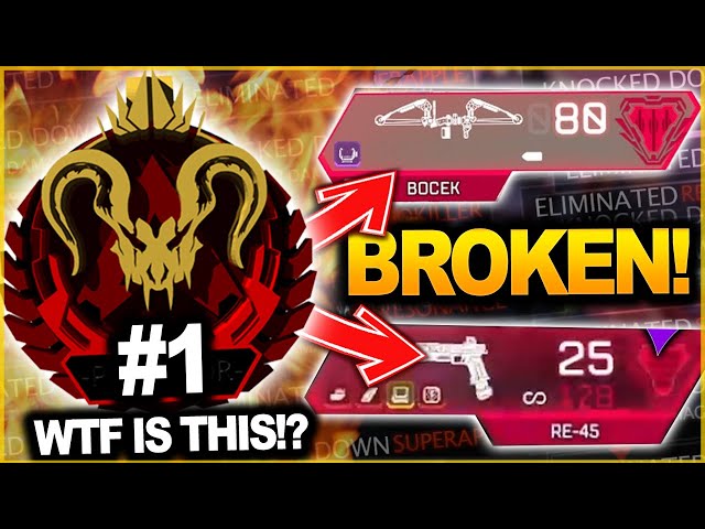APEX RANK #1 shows why the BOCEK BOW & RE-45 is needs a NERF immediately! - APEX LEGENDS SEASON 15