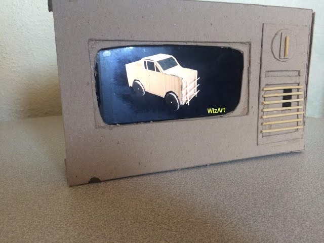Kartondan mini televizyon yapımı