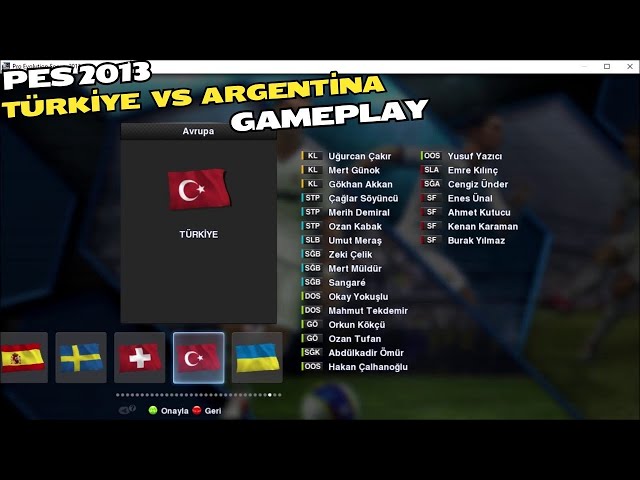 PES 2013 GAMEPLAY TÜRKİYE VS ARGENTİNA (PS3)