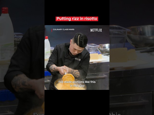 Oddly satisfying video of #NapoliMatfia making risotto #cooking #CulinaryClassWars #Netflix